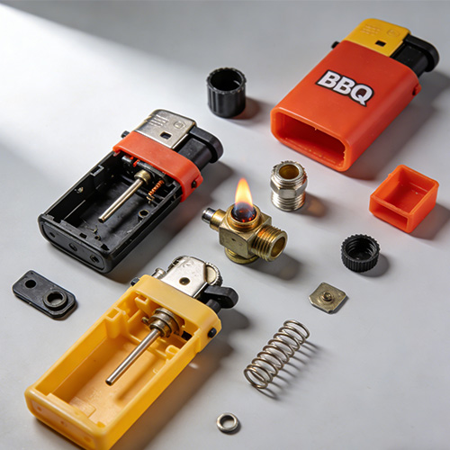 Khuôn đúc phụ tùng bật lửa nhựa BBQ