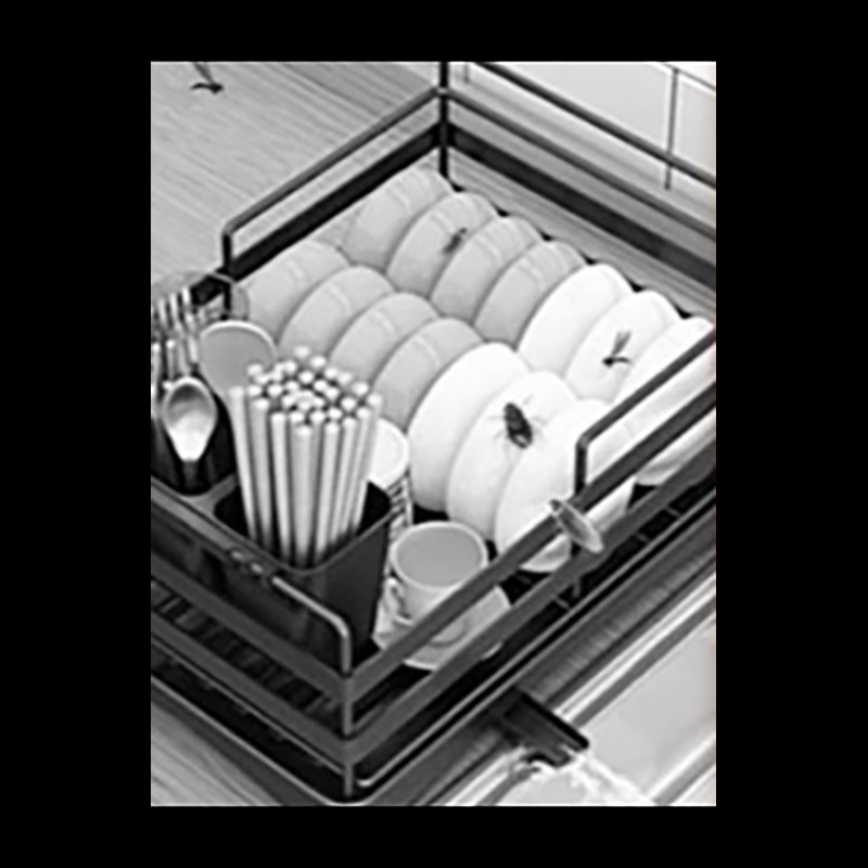 Tableware storage rack molding